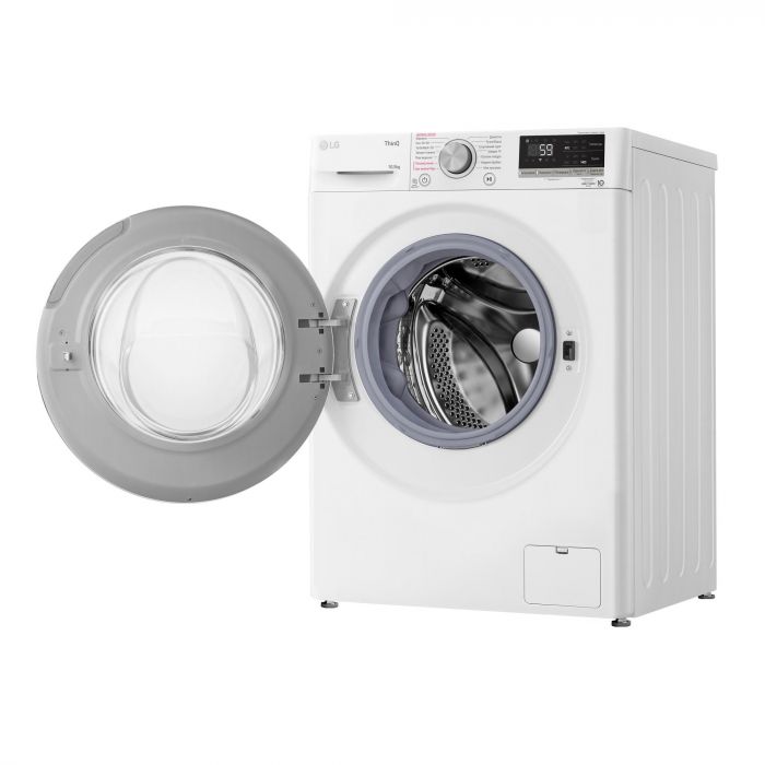 Пральна машина LG фронтальна, 10.5кг, 1400, A+++, 57см, дисплей, пара, інвертор, білий
