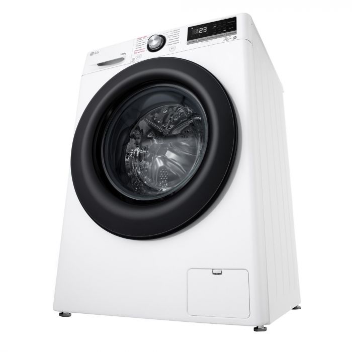 Пральна машина LG фронтальна, 10.5кг, 1400, A+++, 57см, дисплей, пара, інвертор, білий