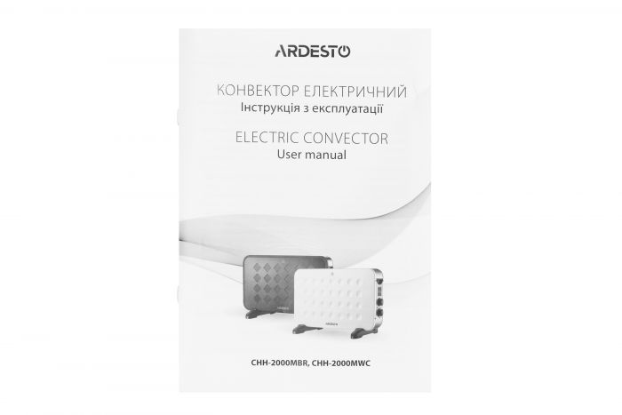 Конвектор ARDESTO, 20м2, 2000Вт, мех. упр-ння, відкритий нагрів. елемент, чорний