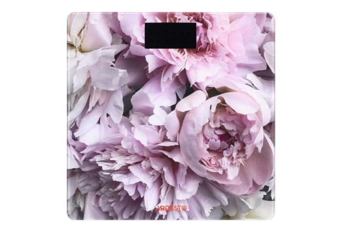 Ваги Ardesto підлогові Peonies, 150кг, AAAx2 в комплекті, скло, багатокольорові Ваги Ardesto підлогові Peonies, 150кг, AAAx2 в комплекті, скло, багатокольорові
