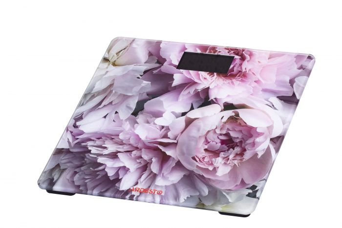Ваги Ardesto підлогові Peonies, 150кг, AAAx2 в комплекті, скло, багатокольорові Ваги Ardesto підлогові Peonies, 150кг, AAAx2 в комплекті, скло, багатокольорові