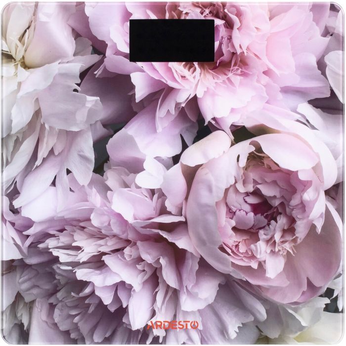 Ваги Ardesto підлогові Peonies, 150кг, AAAx2 в комплекті, скло, багатокольорові Ваги Ardesto підлогові Peonies, 150кг, AAAx2 в комплекті, скло, багатокольорові