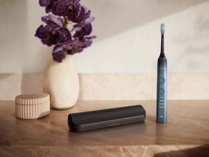 Щітка зубна електр. Philips, Sonicare DiamondClean 9000 Series, 62т. колив/хв, насадок-1, футляр, Bluetooth, чорний