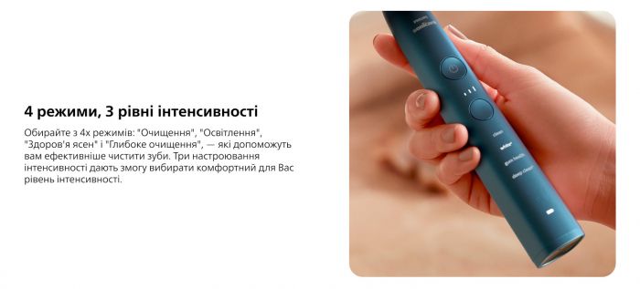 Щітка зубна електр. Philips, Sonicare DiamondClean 9000 Series, 62т. колив/хв, насадок-1, футляр, Bluetooth, чорний