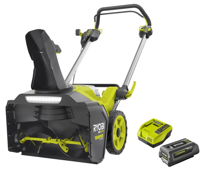 Снігоприбиральна машина акумуляторна Max Power Ryobi RY36STX53A-150 36В 1х5А·год ширина 53см безщітковий двигун викид до 11м висота 35см 25.5кг