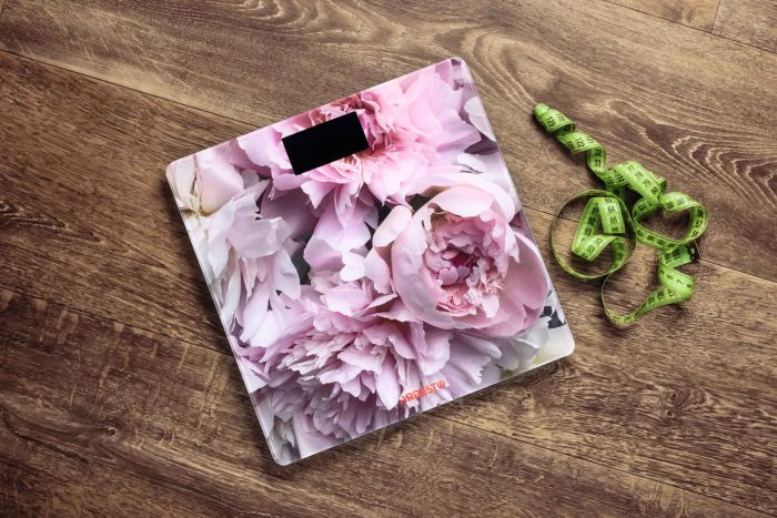 Ваги Ardesto підлогові Peonies, 150кг, AAAx2 в комплекті, скло, багатокольорові Ваги Ardesto підлогові Peonies, 150кг, AAAx2 в комплекті, скло, багатокольорові