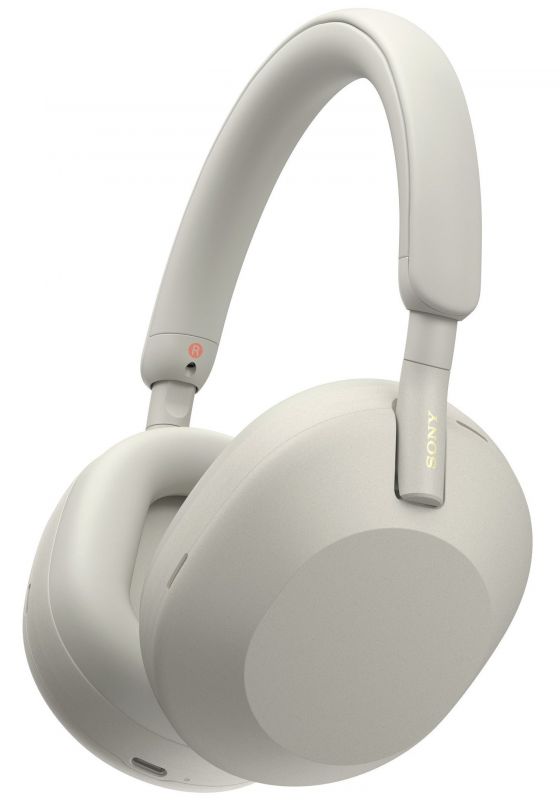 Навушники Over-ear Sony WH-1000XM5 BT 5.2, ANC, Hi-Res, AAC, LDAC, Wireless, Mic, Сріблястий