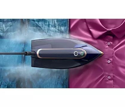 Праска Philips Azur 8000 Series, 3000Вт, 350мл, паровий удар -260гр, постійна пара - 85гр, нерж. сталь, темно синій Праска Philips Azur 8000 Series, 3000Вт, 350мл, паровий удар -260гр, постійна пара - 85гр, нерж. сталь, темно синій