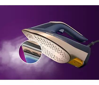 Праска Philips Azur 8000 Series, 3000Вт, 350мл, паровий удар -260гр, постійна пара - 85гр, нерж. сталь, темно синій Праска Philips Azur 8000 Series, 3000Вт, 350мл, паровий удар -260гр, постійна пара - 85гр, нерж. сталь, темно синій