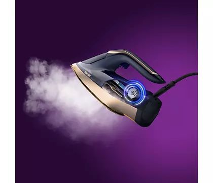 Праска Philips Azur 8000 Series, 3000Вт, 350мл, паровий удар -260гр, постійна пара - 85гр, нерж. сталь, темно синій Праска Philips Azur 8000 Series, 3000Вт, 350мл, паровий удар -260гр, постійна пара - 85гр, нерж. сталь, темно синій