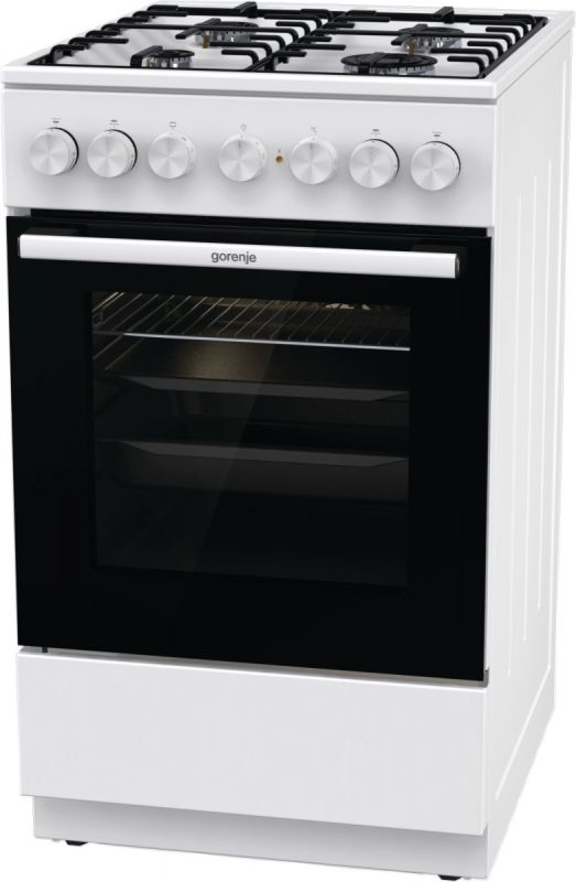 Плита Gorenje комбінована, 70л, 50x60см, емальовані,  білий