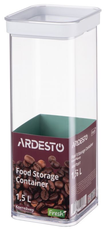 Контейнер для зберігання харчових продуктів Ardesto Fresh, 1.5л, пластик, білий