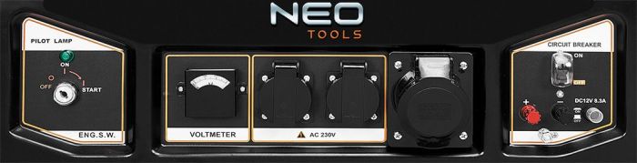 Генератор бензиновий Neo Tools 230В (1 фаза), 6/6.5кВт, електростарт, AVR, 85кг