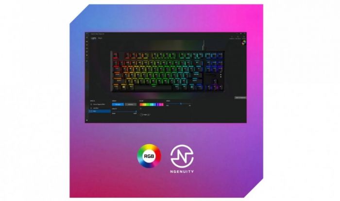 Клавіатура механічна HyperX Alloy Origins Core PBT 87key, Red, USB-A, EN/UA, RGB, чорний