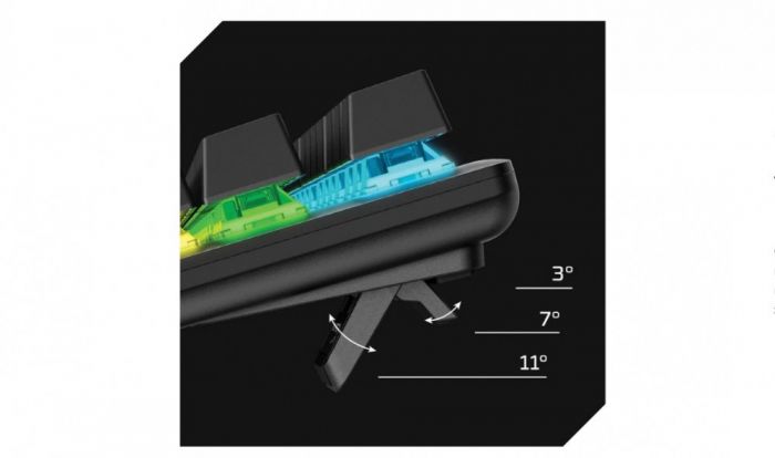 Клавіатура механічна HyperX Alloy Origins Core PBT 87key, Red, USB-A, EN/UA, RGB, чорний