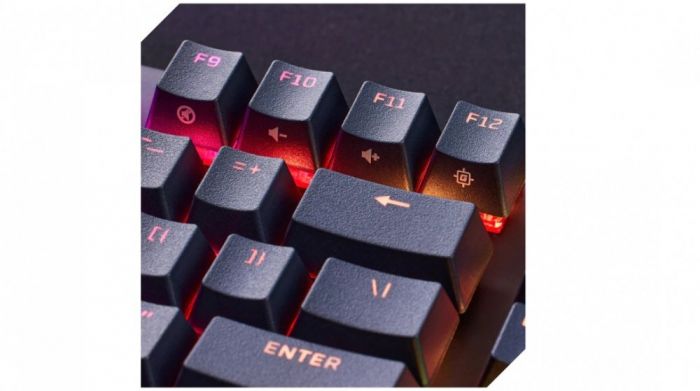 Клавіатура механічна HyperX Alloy Origins Core PBT 87key, Red, USB-A, EN/UA, RGB, чорний