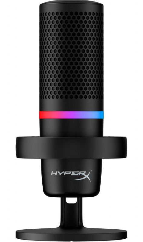 Мікрофон геймінговий HyperX DuoCast, Omni/Bi, USB-A, 2м, NGenuity, RGB, чорний