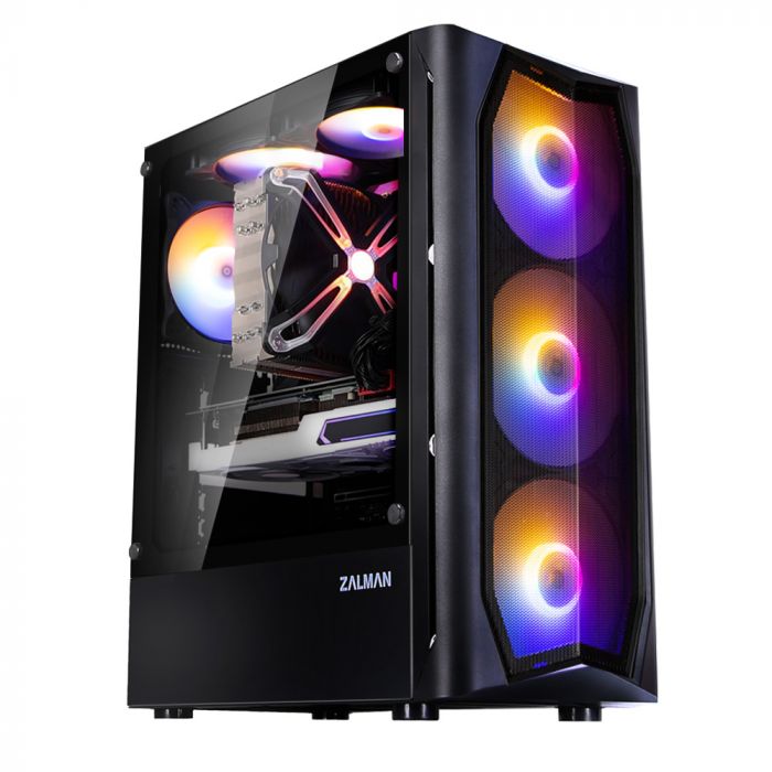 Корпус Zalman N4 Rev.1 з БЖ ZM700-TXII  1xUSB3.0, 2xUSB2.0, 3x140мм, RGB, 3x120мм, RGB VGA 315мм, LCS ready, TG Side Window, ATX, чорний