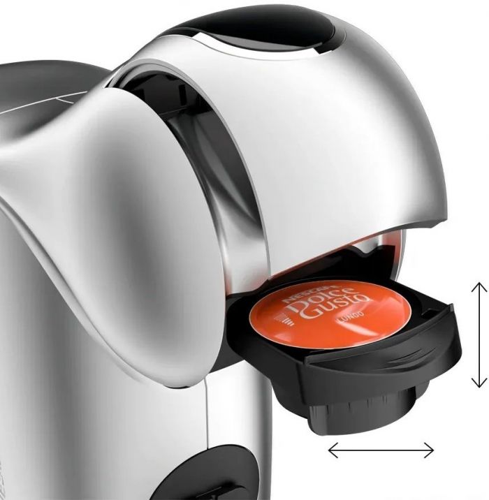 Кавоварка Krups капсульна Dolce Gusto Genio S Touch, 0.8л, капсули, сенcорне керування, сріблястий