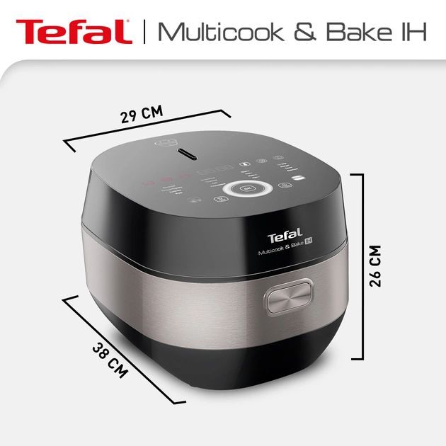 Мультиварка Tefal Multicook&Bake IH, 1500Вт, чаша-5л, електронне керув., метал/пластик, чорний