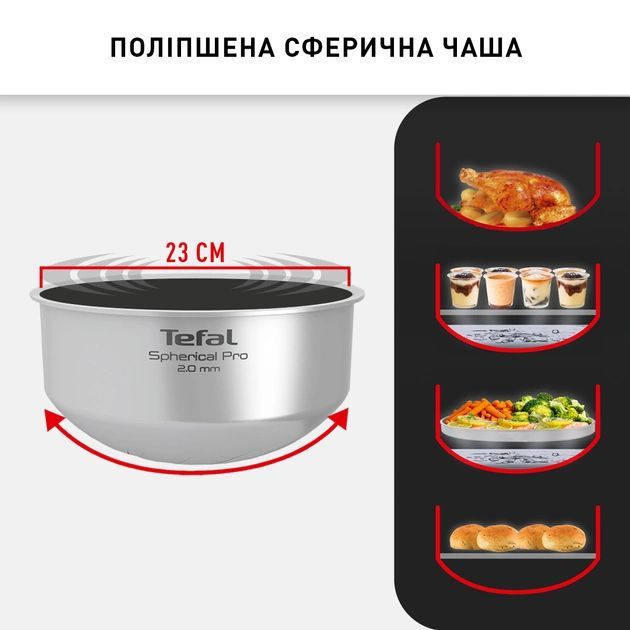 Мультиварка Tefal Multicook&Bake IH, 1500Вт, чаша-5л, електронне керув., метал/пластик, чорний