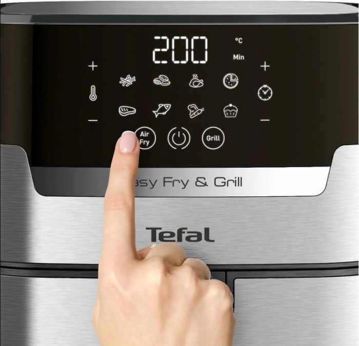 Мультипіч Tefal EasyFry&Grill Precision, 1550Вт, чаша-4.2л, сенсорне керув., пластик, сірий