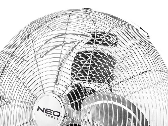 Вентилятор підлоговий Neo Tools NT10 професійний, 45см, 100Вт, двигун мідь 100%, срібний