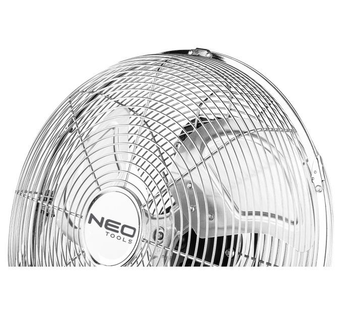 Вентилятор підлоговий Neo Tools NT09 професійний, 30см, 50Вт, кнопки, двигун мідь 100%, срібний