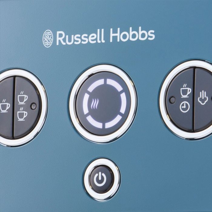 Кавоварка Russell Hobbs ріжкова Distinctions Ocean 1.1л, мелена + чалди, синьо-сріблястий