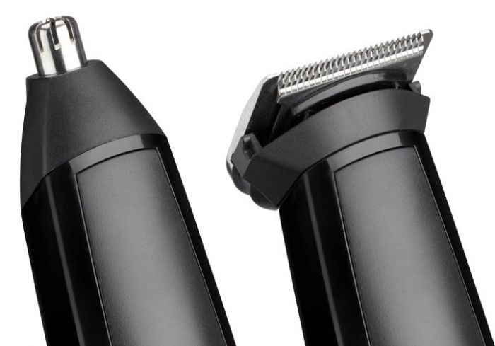 Набір для стрижки Babyliss, для бороди, вусів, голови і носа, акум., вібраційний мотор, насадок-6, сталь, чорний