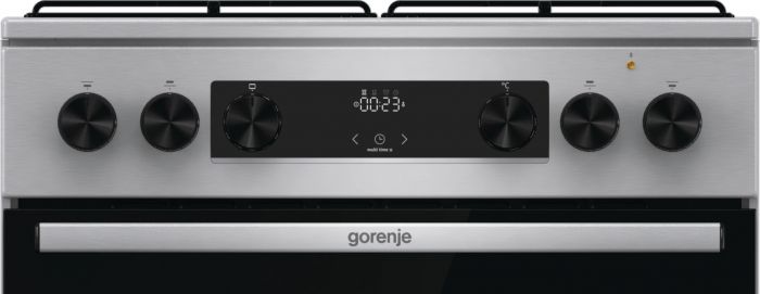 Плита Gorenje комбінована, 71л, 60x60см, дисплей, емальовані реш, програматор IconLed,нерж