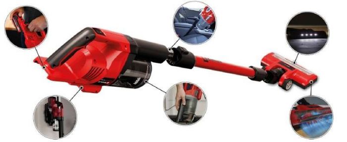 Пилосос професійний акумуляторний Einhell TE-SV 18 Li - Solo PXC 18В 100мБар контейнер 0.6л 1.05кг без АКБ та ЗП