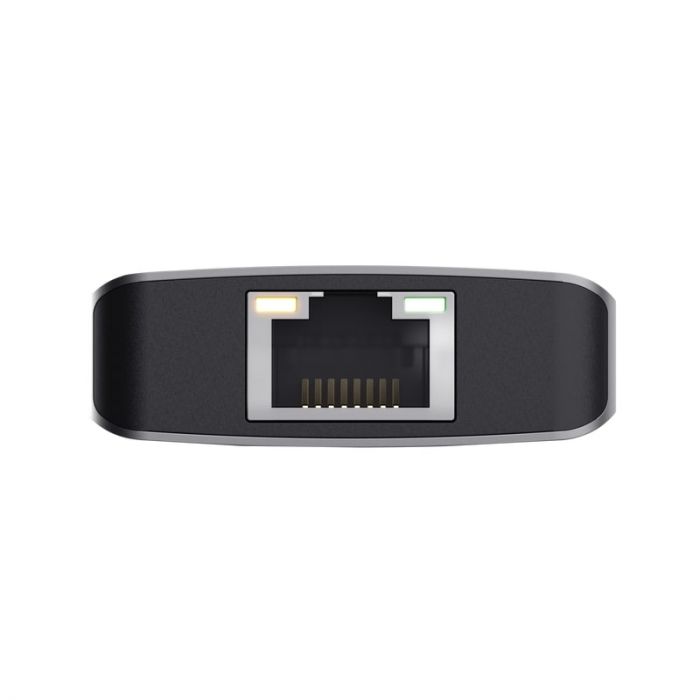 Хаб Trust Dalyx  6-in-1 USB-С > 2xUSB-А 3.2/2хUSB-С/HDMI/Ehernet, Алюміній, 0.2м, чорний