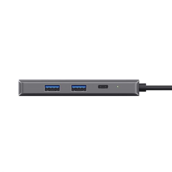 Хаб Trust Dalyx  6-in-1 USB-С > 2xUSB-А 3.2/2хUSB-С/HDMI/Ehernet, Алюміній, 0.2м, чорний