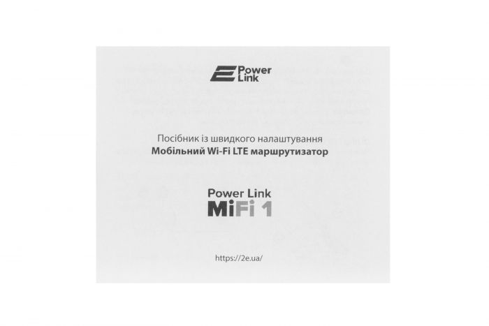 Мобільний маршрутизатор 2E PowerLink (MiFi 1) LTE, Wi-Fi4, 1xUSB, чорний