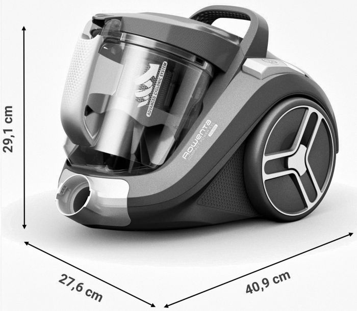 Пилосос Rowenta контейнерний Compact Power XXL, 900Вт, конт пил -2.5л, HEF system, чорний