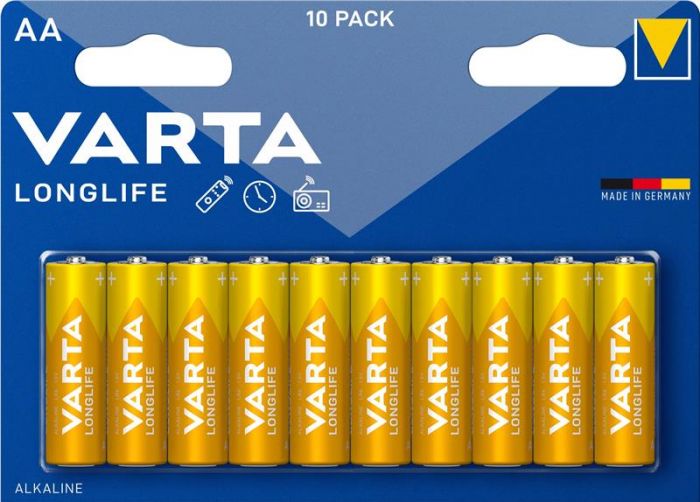 Батарейка Varta Longlife лужна AA блістер, 10 шт