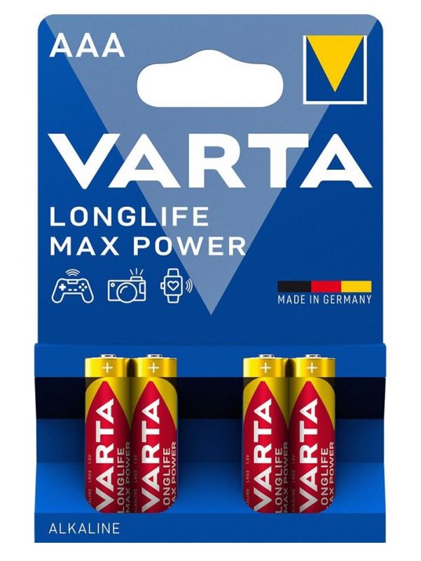 Батарейка Varta Longlife Max Power лужна AAA блістер, 4 шт