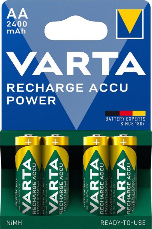 Акумулятор Varta NI-MH Power AA 2400 мА•г, 4шт