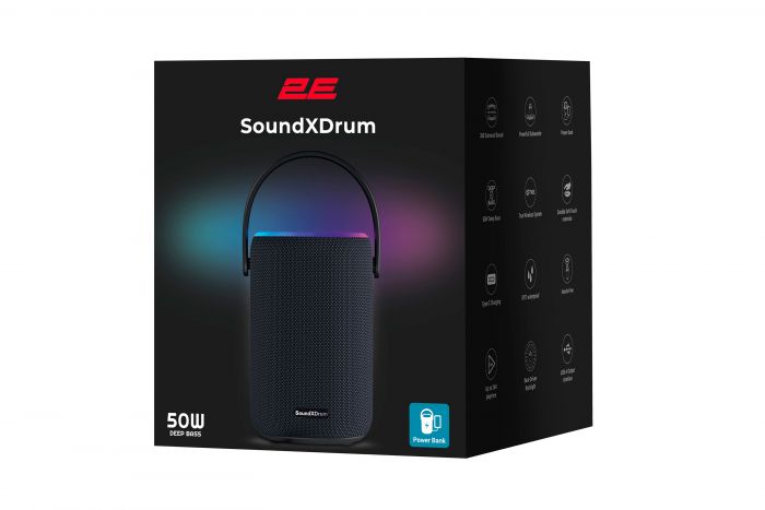 Акустична система 2E SoundXDrum TWS, Wireless, Waterproof Black