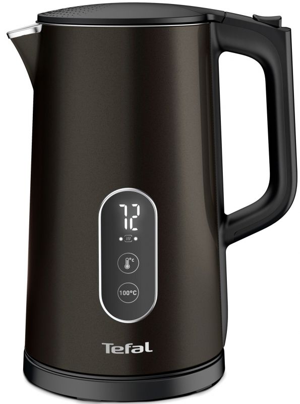 Електрочайник Tefal Digital 1.7л, з подвійними стінками, 5 темп.реж, чорний