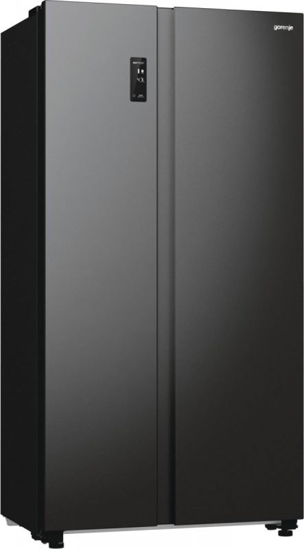 Холодильник SBS Gorenje, 179х67х92см, 2 двері, 356(191)л, А++, NF+, Інв., Зона св-ті, Зовн. Диспл, чорний