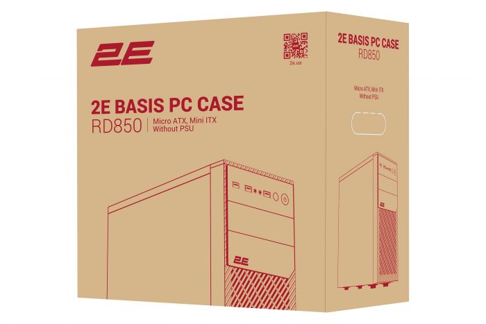 Корпус 2E Basis RD850 без БЖ 1xUSB3.0, 2xUSB2.0, 1x120мм ARGB, VGA 290мм, Acrylic Side Panel, mATX, чорний