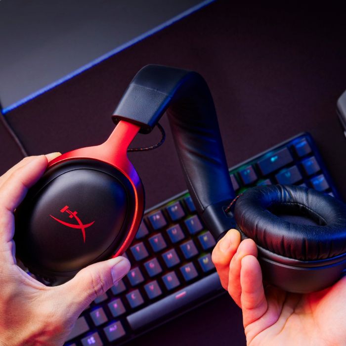 Гарнітура ігрова HyperX Cloud III, mini-jack/USB-A/USB-C, 1.2м/1.3м, чорно-червоний