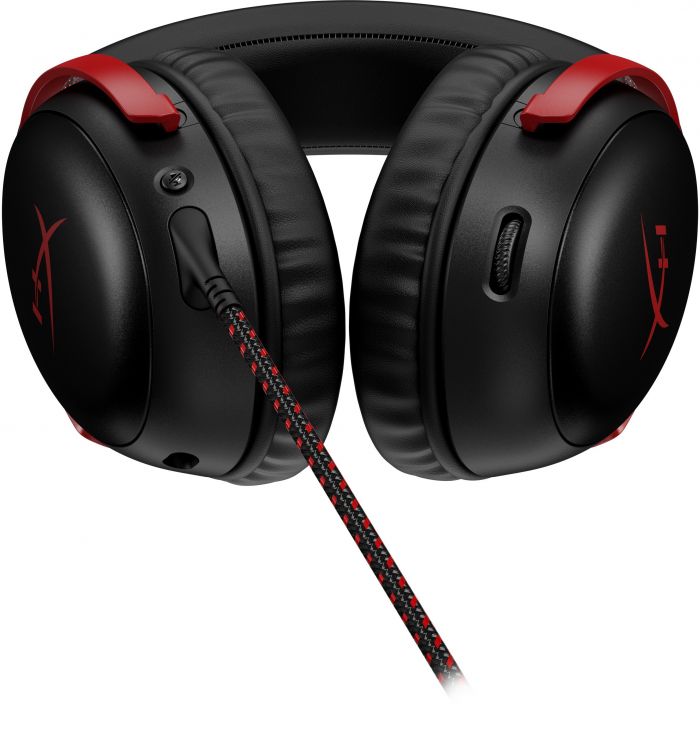 Гарнітура ігрова HyperX Cloud III, mini-jack/USB-A/USB-C, 1.2м/1.3м, чорно-червоний