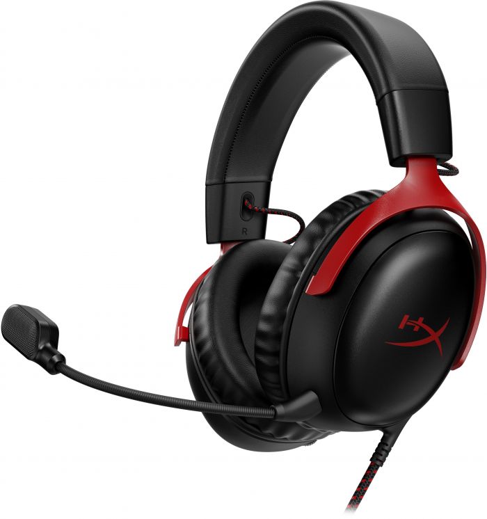 Гарнітура ігрова HyperX Cloud III, mini-jack/USB-A/USB-C, 1.2м/1.3м, чорно-червоний