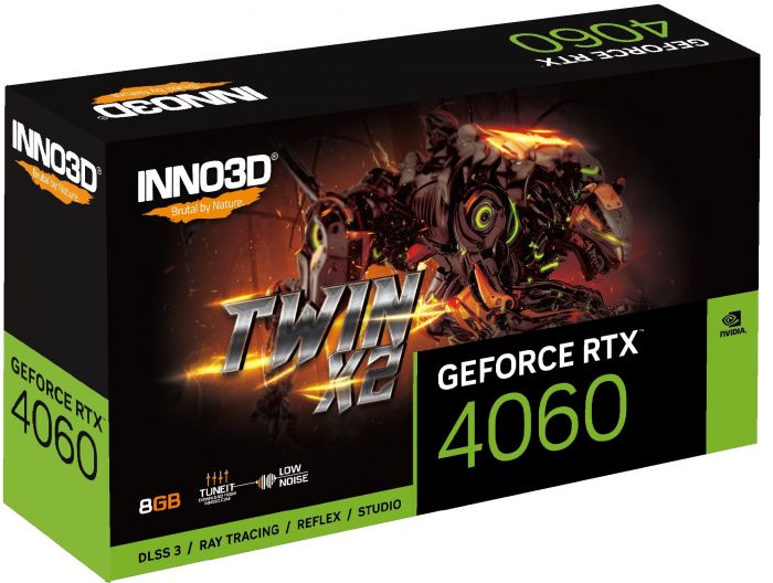 Відеокарта INNO3D GeForce RTX 4060 8GB GDDR6 TWIN X2