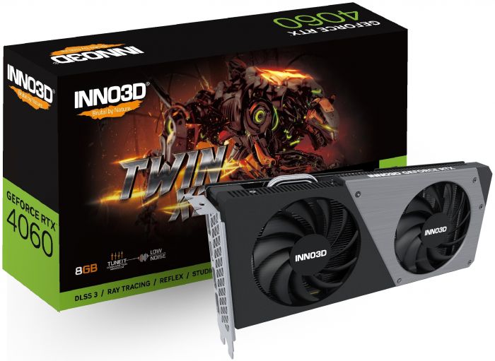 Відеокарта INNO3D GeForce RTX 4060 8GB GDDR6 TWIN X2