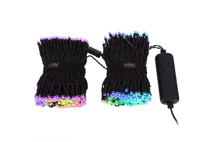 Гірлянда Smart LED Twinkly Strings RGBW 600 IP44 48м кабель чорний