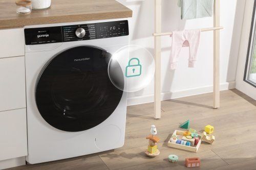 Пральна машина Gorenje фронтальна, 10,5кг, 1400, A+++, 60см, дисплей, інвертор, пара, Wi-Fi, підсвітка барабану, білий